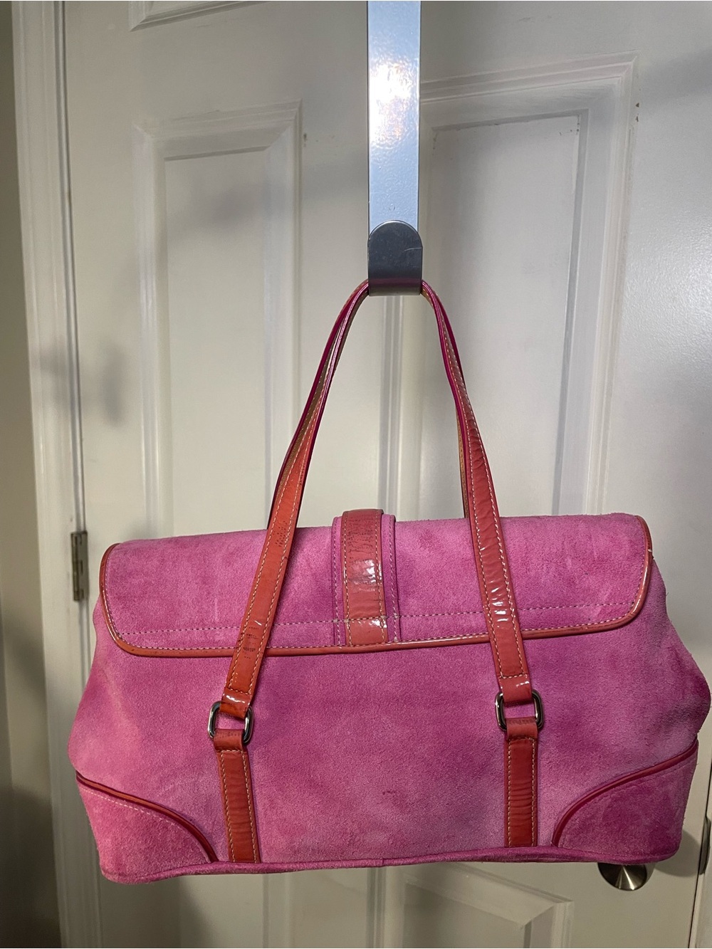 Vintage Coach suede leather handbag - Picture 2 of 7